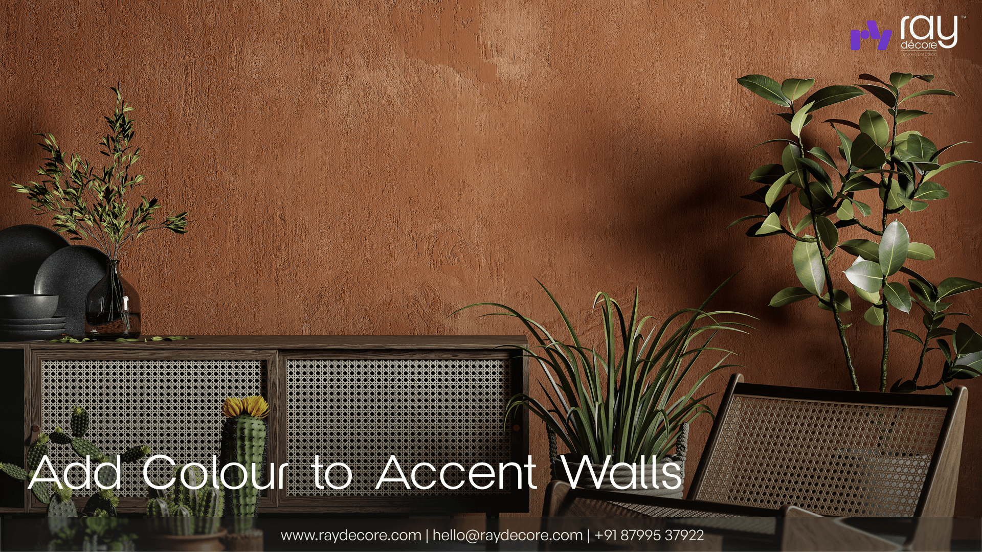 living room decor with accent wall colour