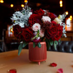 valentines day decor for a dining table setup at a home or a restaurant
